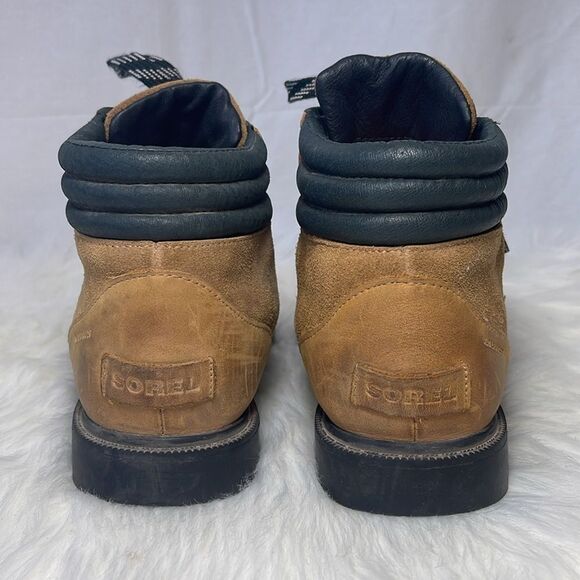 Sorel Tan Nubuck Lug Sole Hiking Boots Sz 9 - Picture 3 of 6
